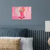 Roze - Bloemen - Cowboy poster papier klein -sfeer2