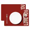 Schuin - Loveyou - Rood Placemat vinyl groot -zzsfeer2_Kitchenyeah-website