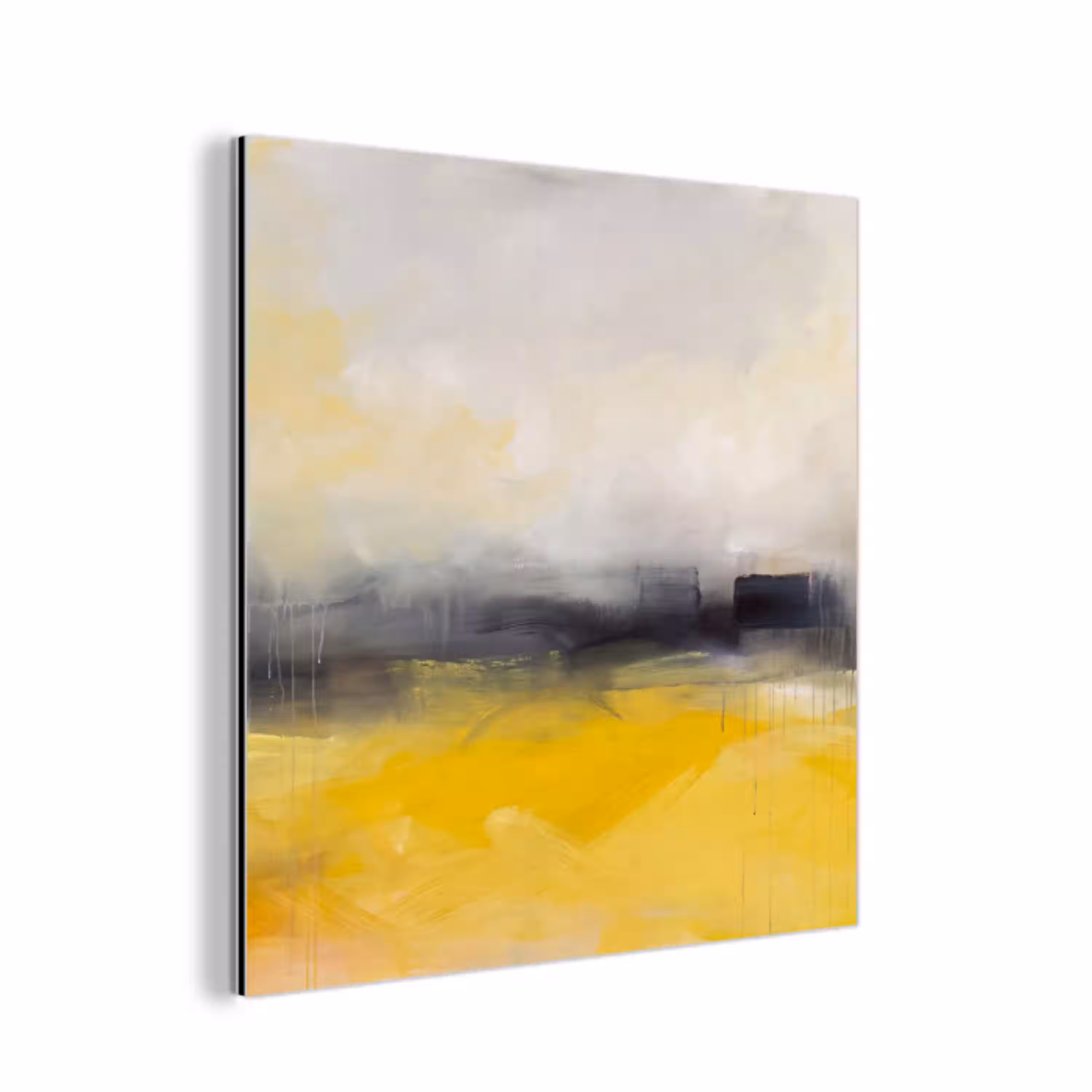 Abstract - Landschap - Modern - Geel aluminium wit klein -3d