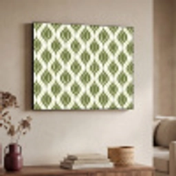 Patroon - Retro - Groen Textielframe zwart klein 947 -sfeer3
