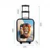 Leeuw uit een vliegtuigraam met zijn duim omhoog Kinderkoffer - Zwart klein -productfoto_formaten