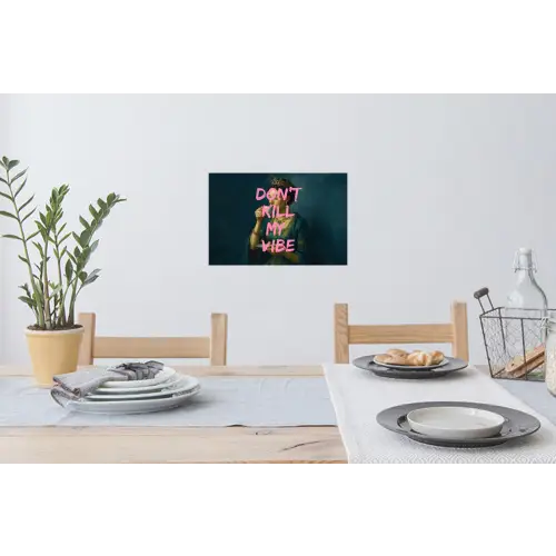 Vrouw - Portret - Kroon Muursticker klein -eettafel