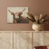 Kerst - Schotse Hooglander - Bruin - Krans PET vilt klein -sfeer4