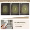 Lijntekening - Appel - Olijfgroen - Blaadje Light Box met kabel (Tafellamp) klein -USP_dimbaarNL