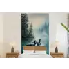 Bos - Water - Eenden - Mistig fotobehang vinyl groot -bed