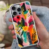 Schilderij - Abstract - Bloemen - Roze Hoesje iPhone 16 Pro Max met koord klein -sfeer3