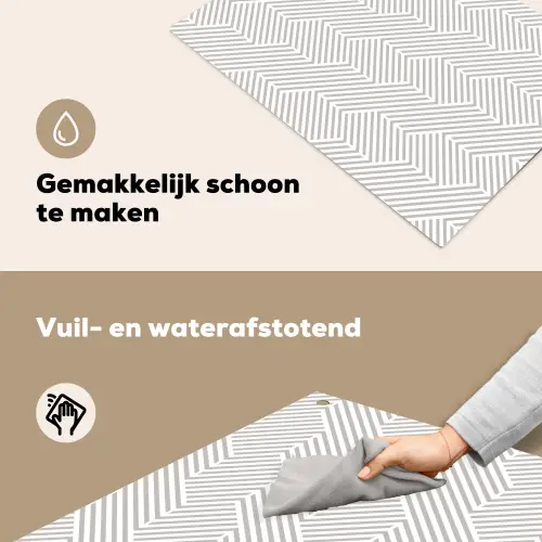 Grafisch - Patroon - Modern -  Geometrisch Inductie beschemer met haakjes klein 777 -ky-schoon-nl