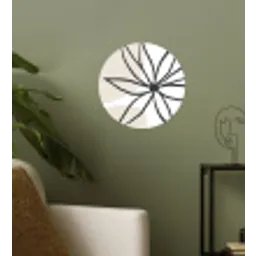 Bloemen - Minimalisme - Pastel Wandcirkel behangsticker klein -sfeer2