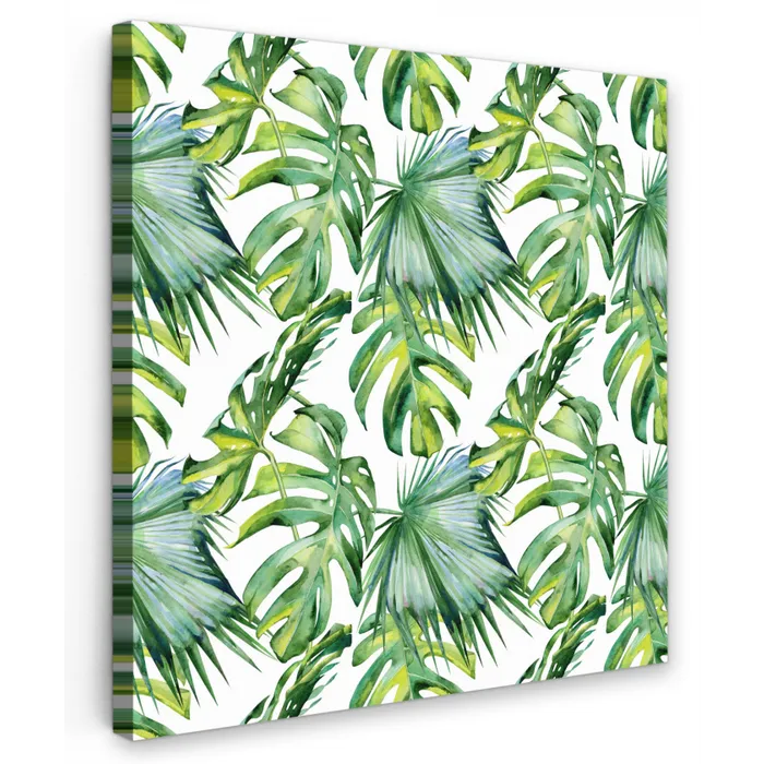 Bladeren - Monstera - Tropical - Jungle Tuinposter op houten frame 2 cm dik klein -3d