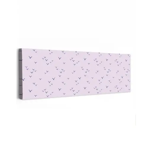 Lila - Vogels - Blauw canvas 2cm klein 828 -z3d