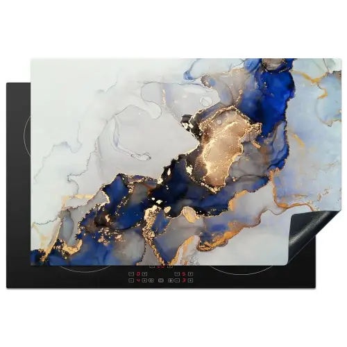 Blauwe Dromen en Gouden Aders Inductie beschermer vinyl 3mm klein -3d