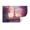 Eiffeltoren - Parijs - Roze Muursticker klein -3d