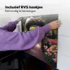 Doorkijk - Bloemen - Pad - Natuur - Kleurrijk Inductie beschemer met haakjes middel -ky-ophangen-nl