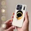 Abstract ontwerp - Zwarte cirkel - Verfvlekken Telefoonhoesje iPhone 17 Pro klein -sfeer3_NL