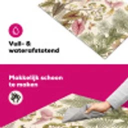 Vogels - Tropisch - Botanisch - Roze Inductie beschermer vinyl 3mm klein -wsfeer6_website