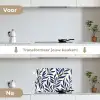 Bladeren - Klimop - Donkerblauw keuken achterwand spatscherm klein -voor_na_NL