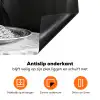 Paard - Bord - Pasta - Tafelkleed - Zwart Wit - Dieren Inductie beschermer vinyl 3mm klein -zzzzzzz-td-onderkant