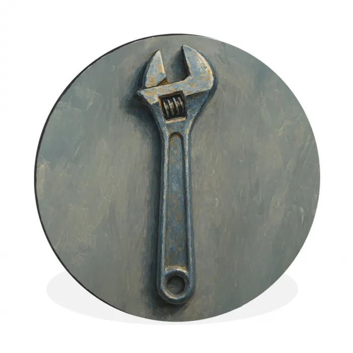 Moersleutel - Gereedschap - Verf Wandcirkel aluminium klein -3d