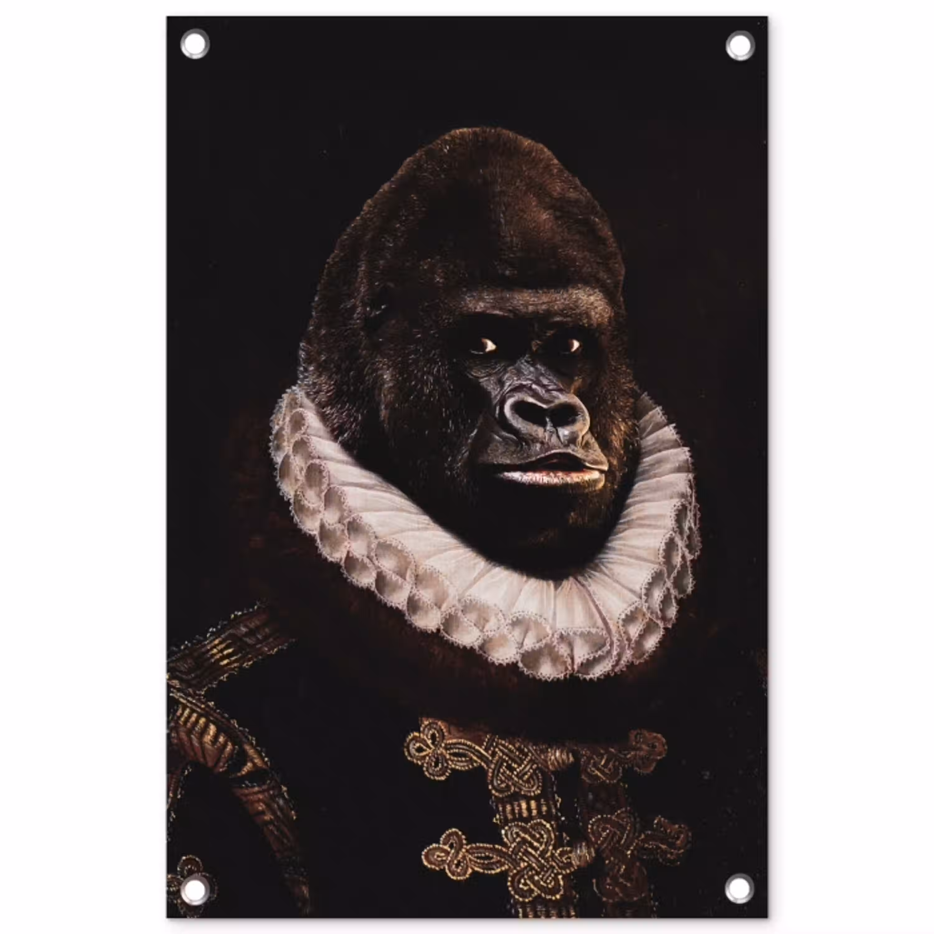 Willem van Oranje - Adriaen Thomasz - Aap tuinposter los doek klein -3d