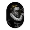 Willem van Oranje - Adriaen Thomasz - Goud - Lens Wandcirkel Ovaal Forex klein -3d