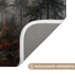 Bospad - Herfstbladeren - Natuur - Schilderachtig - Oranje Badmat klein -USP_AntislipDE