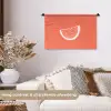 Watermeloen - Lijnen - Koraalrood Wandkleed katoen klein -sfeer1