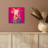 Geit - Hoorns - Kimono - Kleurrijk aluminium wit klein -sfeer4