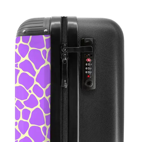 Giraffeprint in lavendel NBS - Handbagage koffer - Volwassenen Unisex middel -slot
