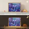 Zeemeerminnenstaart - Onderwaterplanten - Paars - Blauw Light Box met batterij (Wandlamp kind) middel -sfeer3_kind