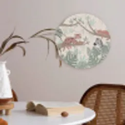 Jungle - Rustiek - Pastel Akoestische PET Vilt - Rond klein -sfeer3