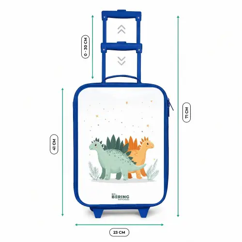 Stegosaurusduo onder sterrenregen Kinderkoffer - Blauw klein -productfoto_formaten