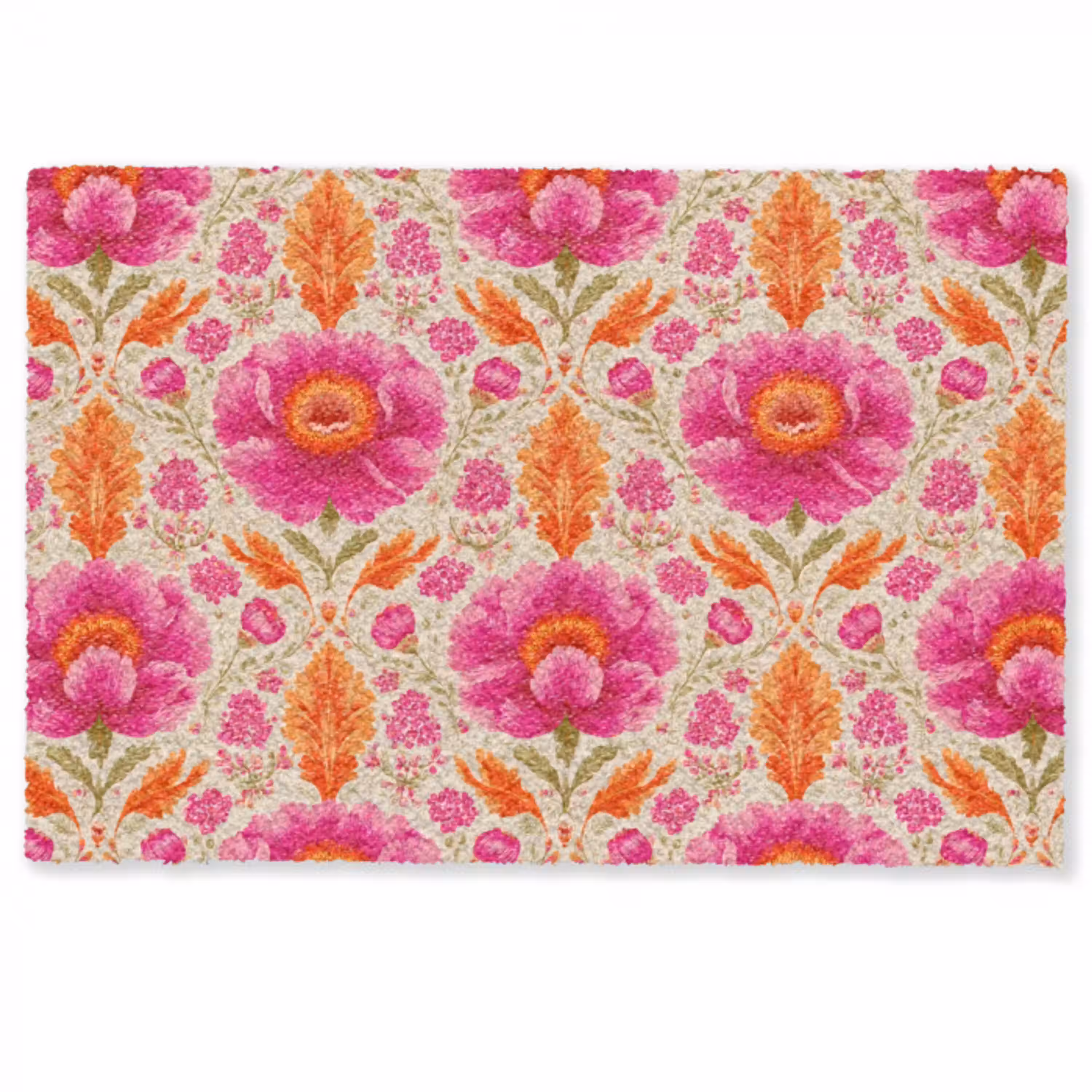 Bloemen - Barok - Roze - Oranje Deurmat klein 898 -zkaufland3d