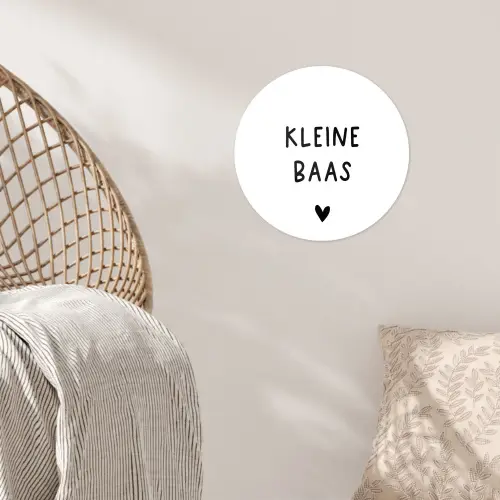 Spreuken - Kleine baas - Quotes Wandcirkel behangsticker klein -sfeer4