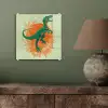 Dinosaurus - Groen - Planten - Cirkel plexiglas 5mm klein -sfeer3