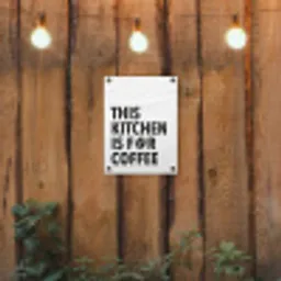 Quotes  - Koffie - Bonen - Modern tuinposter los doek klein -sfeer1