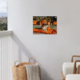 Chihuahua - Handdoek - Zonnebril - Oranje tuinposter los doek klein -sfeer8