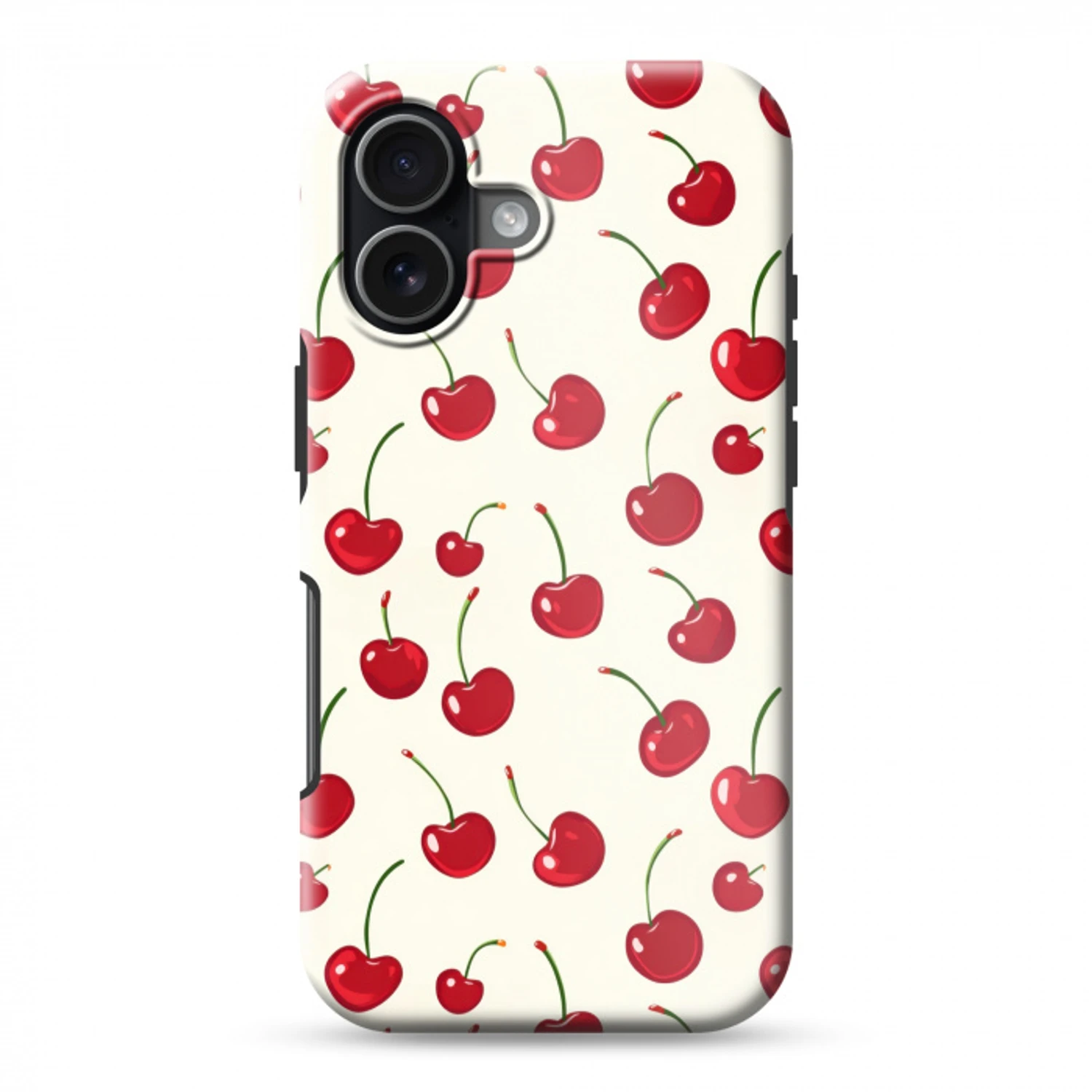Kersen - Minimalistisch - Rood Toughcase MagSafe Apple iPhone 17 klein 1017 -3d