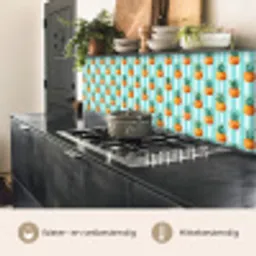 Ananas - Strepen - Groen keuken achterwand 2 middel 871 -usp_NL