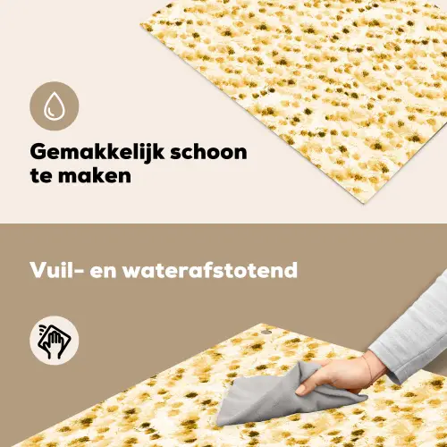 Olie - Verf - Texturen - Beige Inductie beschemer met haakjes klein 777 -ky-schoon-nl