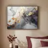Marmer - Zwart - Goud - Wit Textielframe zwart klein -sfeer1