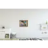 Doorkijk - Bloemen - Raam - Natuur textielposter latten blank klein -kinderkamer