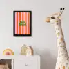 Strepen - Oranje - Verticaal - Ciao bella fotolijst zwart zonder passe partout klein -usfeer4_kinderkamer
