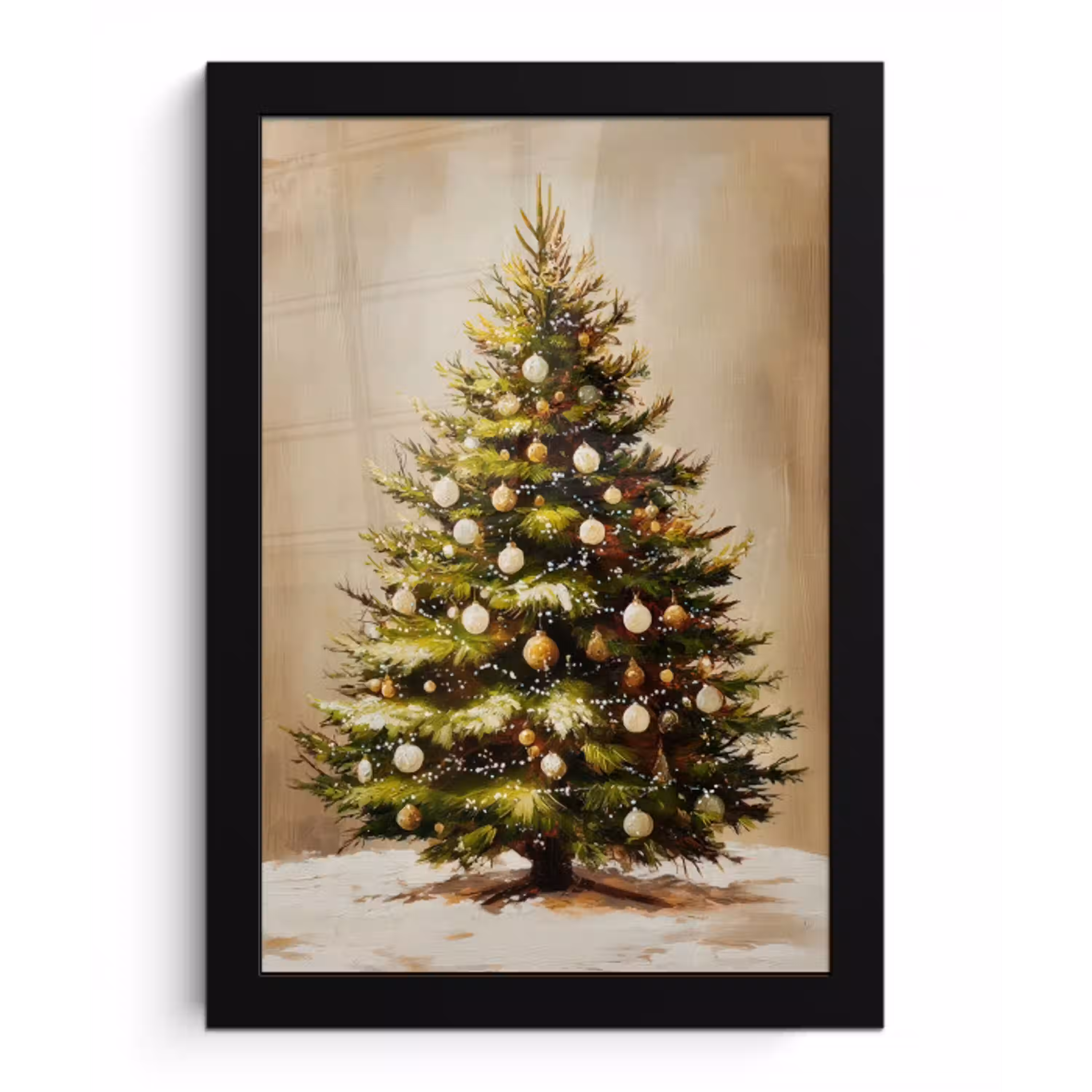 Kerst - Sfeer - Groen fotolijst zwart zonder passe partout klein -3d