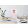 Tekst - Boodschap - Roze Muursticker klein -eettafel