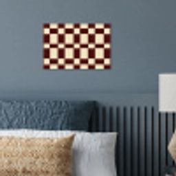 Retro - Patroon - Bruin poster papier klein 62 -sfeer2