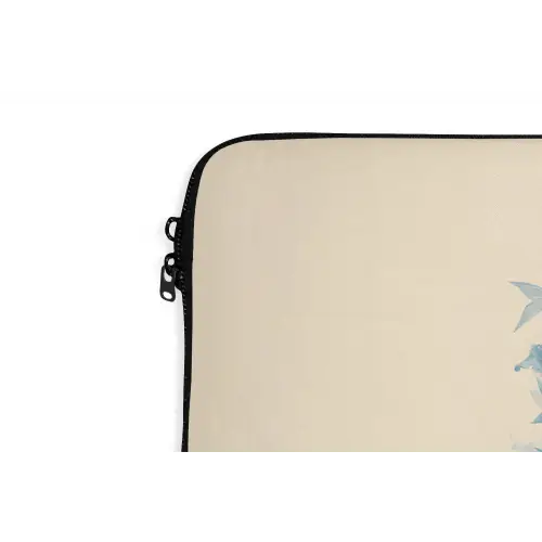 Vissen - Minimalistisch - Blauw laptophoes neopreen klein -detail