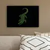 Krokodil - Groen - Tijgerachtig - Strepen canvas 2cm klein -sfeer3