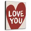 Loveyou - Hart - Rood Textielframe zwart klein -3d