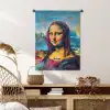 Kleurrijke Mona Lisa in graffiti stijl Wandkleed katoen klein -sfeer5