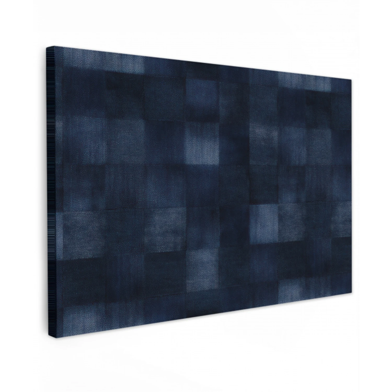 Patroon - Ruit - Marineblauw Tuinposter op houten frame 2 cm dik klein 845 -3d